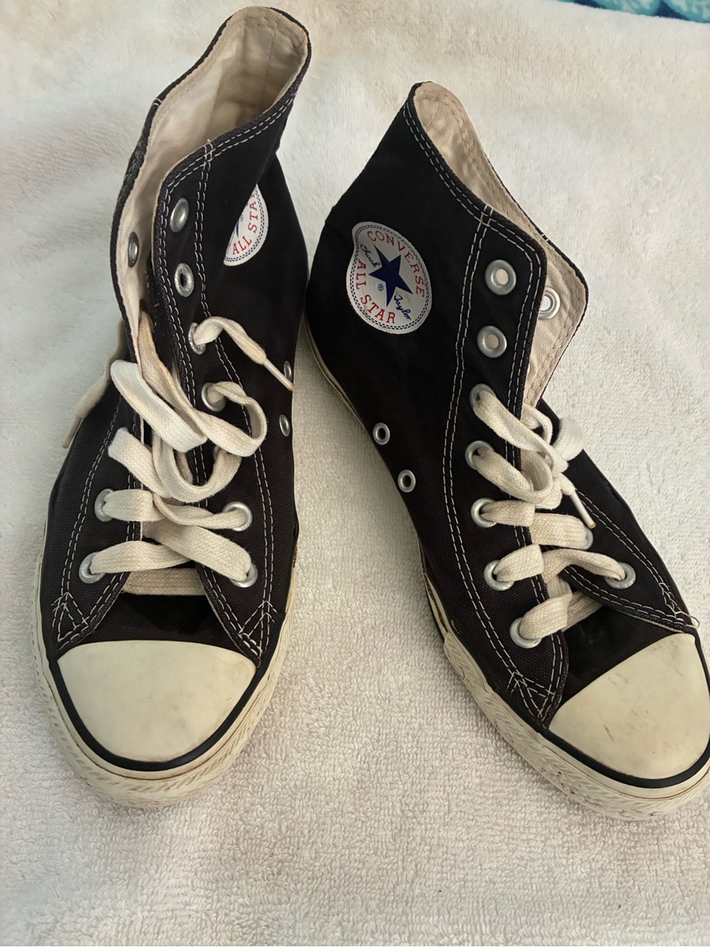 Converse Black High Top Kids Sneakers with White Accents